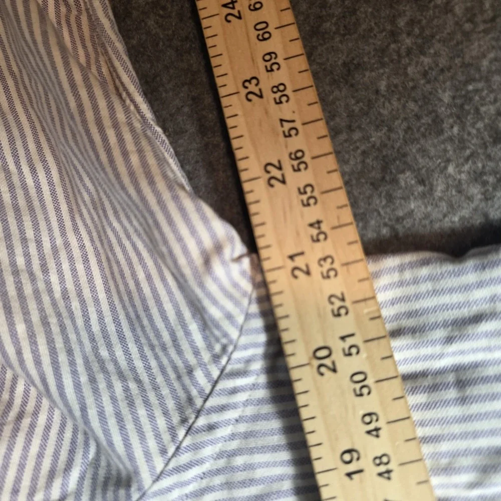 Ralph Lauren Purple White Pinstripe Longsleeve Button Up Boys Size 14 W1